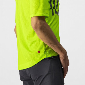 Jersey cu maneca scurta Castelli Trail Tech Tee, Galben Fluo/Negru, L - Img 4