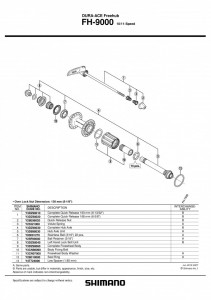 LOW SPACER SHIMANO FH-9000 1.85MM - Img 2