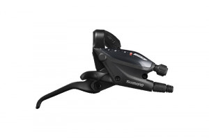 MANETA DE SCHIMBATOR/FRANA SHIMANO ST-EF505-8R 8 VIT. CABLU 2050MM 3 DEGETE HIDRAULIC NEGRU AMBALAT IND.
