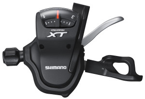 MANETA DE SCHIMBATOR SHIMANO DEORE XT SL-T780 STANGA 3 VIT. CABLU 1800MM CAMASA SP41 NEAGRA ETANSA 1200MM ADD. CAPAT ETANS 6MM X 2 BASE CAP OGD AMBALAT IND.