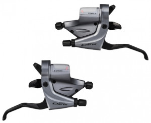 MANETA SCHIMBATOR/FRANA SHIMANO CLARIS ST-R240/R243 8X3 VIT. CABLU DE SCHIMBATOR 2050X1800MM CAMASA STANDARD NEAGRA. PT. FRANA DE SOSEA MECANICA DISC/CALPER/CANTI-BRAKE SM-SP18 AMBALAT IND.