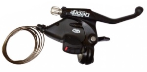 MANETA SCHIMBATOR/FRANA SHIMANO DEORE ST-M510 DREAPTA 9 VIT. 2 DEGETE PT. FRANA V-BRAKE CABLU DE SCHIMBATOR 2050MM COMPATIBIL SC FLIGHTDECK OGD NEGRU VRAC