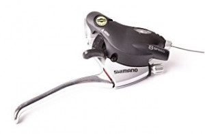 MANETA SCHIMBATOR/FRANA SHIMANO ST-EF29-8R(LS) DREAPTA 8 VIT. 2050MM EZ-FIRE PLUS PT. V-BRAKE BL LEVER & BRACKET:ARGINTIU NEW INDICATOR & LENS VRAC