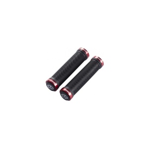 Mansoane Reverse Spin Lock-On 130/30 mm negru/rosu