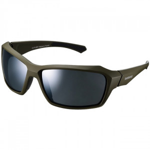 OCHELARI SHIMANO CE-PLSR1MR FRAME MAT OLIVE LENCES SMOKE SILVER MIRROR (18)