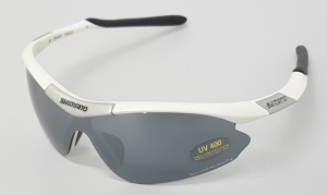 OCHELARI SHIMANO ZENITH RAMA: SHINY WHITE CARBON TPE: SOLID BLACK LENTILE:S2 SMOKE SILVER MIRROR LENTILE DE SCHIMB: ORANGE FLASH MIRROR/CLEAR