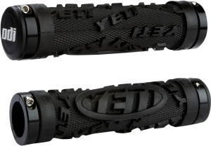 ODI MTB grips Yeti Hardcore Lock-On black, 130mm black clamps, Bonus Pack