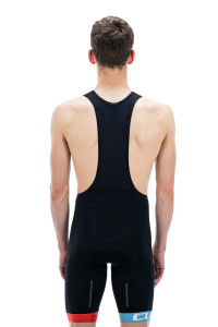 PANTALONI CICLISM CUBE TEAMLINE BIB SHORTS BLACK BLUE RED S - Img 3
