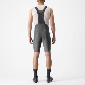 Pantaloni scurti cu bretele Castelli Espresso, Gri Gunmetal,XL - Img 2
