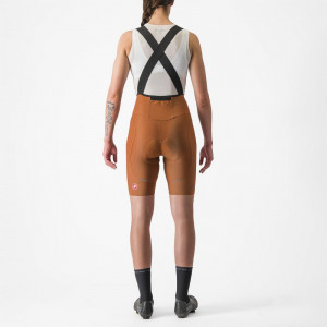 Pantaloni scurti cu bretele Castelli Espresso W DT, de dama, Maro, S - Img 2