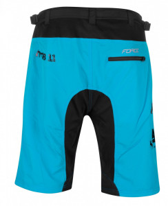 Pantaloni scurti Force MTB-11, bazon detasabil, Albastru/Negru, S - Img 3