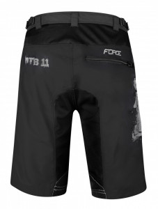 Pantaloni scurti Force MTB-11 bazon detasabil Negru/Antracit M - Img 3