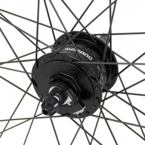 Roata fata CROSSER X11 36H 28" QR - Frana disc (6 suruburi) cu butuc SHIMANO DH-3D32 | capsata - Img 2