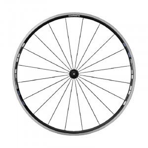 ROATA SHIMANO WH-R501 FATA OLD 100MM JANTA CLINCHER NEAGRA CU BANDA MONOTONE STICKER QR NEGRU AMBALAT IND.