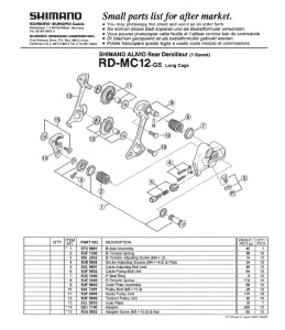 ROLE TENSIONARE SHIMANO RD-MC12