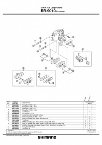 SABOTI DE FRANA REZERVE SHIMANO BR-9010 R55C4 1 PER. - Img 2