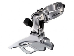 SCHIMBATOR FATA SHIMANO DEORE LX FD-T660 TRIPLU DOWN SWING TRAGERE DUBLA COLIER 34.9MM (CU ADAPTOR 31.8MM & 28.6MM) PT. 44/48T UNGHI CS 63-66 AMBALAT IND.