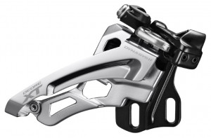 SCHIMBATOR FATA SHIMANO DEORE XT FD-M8000-E TRIPLU PT. 3X11 E-TYPE FARA BB PLATE SIDE SWING TRAGERE PRIN FATA UNGHI CS 66-69 AMBALAT IND.