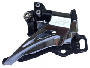 SCHIMBATOR FATA SHIMANO DEORE XT FD-M8025-E DUBLU PT. 2X11 E-TYPE (FARA BB PLATE) TOP SWING TRAGERE DE JOS UNGHI CS 66-69 AMBALAT IND.