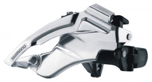 SCHIMBATOR FATA SHIMANO HONE FD-M600 TRIPLU TOP SWING TRAGERE DUBLA COLIER 34.9MM (INCL. ADAPTOR 28.6MM & 31.8MM) UNGHI CS 66-69 PT. 44T AMBALAT IND.