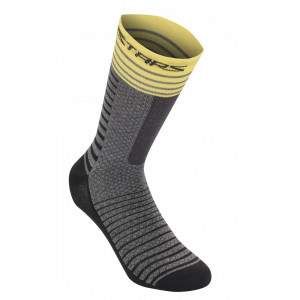 Sosete Alpinestars Drop Socks 19 Mid Gray/Yellow M - Img 2