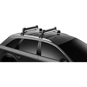 Suport 5 perechi schiuri Thule SnowPack Extender 7325 Argintiu cu prindere pe bare transversale aluminiu cu profil T - Img 12
