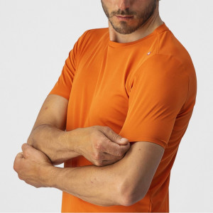 Tricou casual Castelli Tech 2 Tee, Portocaliu, M - Img 2