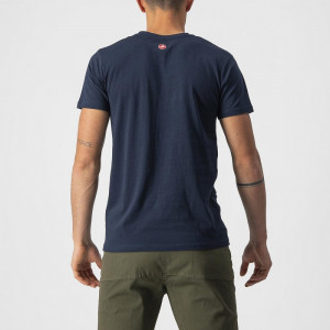 Tricou casual Castelli Ventaglio Tee, Bleumarin/Rosu, L