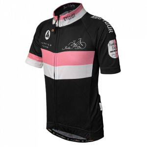 Tricou Ciclism Copii FUNKIER Saletti (S/S) - Pink/Black 12 ani - Img 3