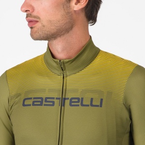 Tricou cu maneca lunga Castelli Apice Thermal Salvie/Albastru/Mango Mojito S - Img 5