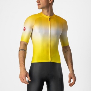 Tricou cu maneca scurta Castelli Aero Race 6.0 Galben/Alb L