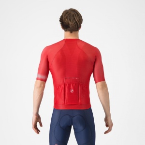 Tricou cu maneca scurta Castelli Climbers A/C, pentru barbati, rosu/negru, S - Img 5