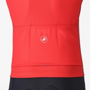 Tricou cu maneca scurta Castelli Entrata 6, pentru barbati, rosu/gri fumuriu-gri argintiu, XS - Img 4