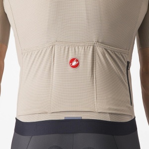 Tricou cu maneca scurta Castelli Espresso, Crem, XL - Img 4