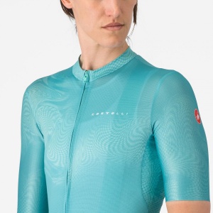 Tricou cu maneca scurta Castelli Fantasia, pentru femei, albastru piscina, S - Img 3