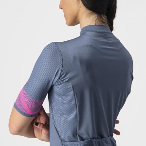 Tricou cu maneca scurta Castelli Fenice, de dama, Bleumarin/Roz, L - Img 5