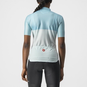 Tricou cu maneca scurta Castelli Velocissima de dama Alb/Bleu S - Img 2