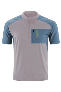 TRICOU CUBE ATX JERSEY HALF ZIP S/S BEIGE BLUE