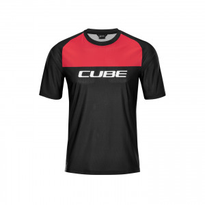 TRICOU CUBE EDGE ROUND NECK JERSEY S/S BLACK RED S