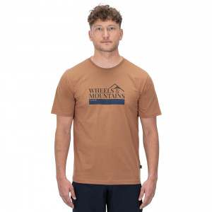 TRICOU CUBE ORGANIC T-SHIRT WHEELS & MOUNTAIN BROWN M