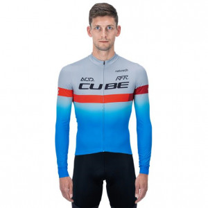 TRICOU CUBE TEAMLINE JERSEY L/S BLUE RED GREY XXL - Img 2