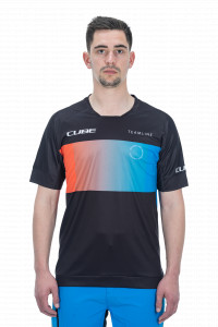 TRICOU CUBE TEAMLINE ROUNDNECK S/S BLACK-BLUE-RED XXL - Img 2
