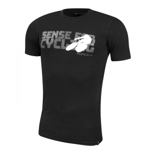 Tricou Force Sense negru print gri XL - Img 1