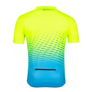 Tricou maneca scurta Force MTB Angle albastru/fluo 4XL