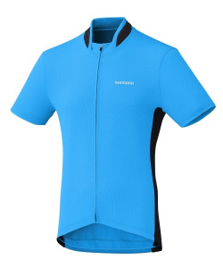 TRICOU SHIMANO PERFORMANCE SHORT SLEEVE FULL ZIP MEN BLUE (SS15)