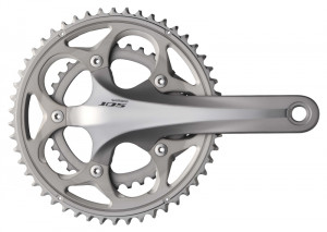 ANGRENAJ PEDALIER SHIMANO 105 FC-5750-S 50X34T BRAT 172.5MM PT. 10 VIT. PE SPATE HOLLOWTECH 2 FARA BUTUC PEDALIER ARGINTIU AMBALAT IND.