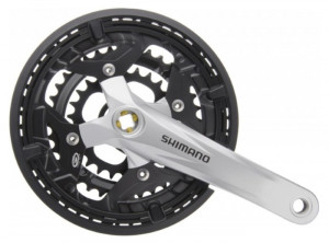 ANGRENAJ PEDALIER SHIMANO ACERA FC-M391-S 44X32X22T BRAT 170MM PT. 9 VIT. PE SPATE COMPATIBIL CHAINCASE CG CU SURUBURI DE FIXARE SHIMANO LOGO ARGINTIU AMBALAT IND.