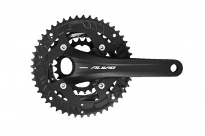 ANGRENAJ PEDALIER SHIMANO ALIVIO FC-T4060 48X36X26T BRAT 175MM PT. 9 VIT. PE SPATE 2-PCS FC FARA CG. COMPATIBIL CHAINCASE FARA BUTUC PEDALIER NEGRU AMBALAT IND.