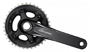 ANGRENAJ PEDALIER SHIMANO DEORE FC-M6000-2 38-28T BRAT 170MM PT. 10 VIT. PE SPATE 2-PCS FC FARA CG FARA BUTUC PEDALIER AMBALAT IND.