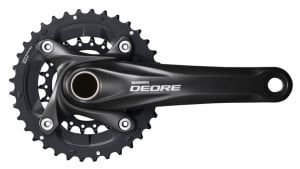 ANGRENAJ PEDALIER SHIMANO DEORE FC-M617 36X22T BRAT BRAT 170MM PT. 10 VIT. PE SPATE 2-PCS FC FARA BUTUC PEDALIER NEGRU AMBALAT IND.